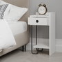 Hanah Home Sirius Right Mesita de Noche Blanca